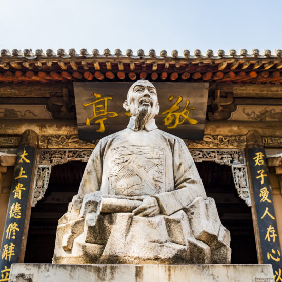 Stunning statue of Xu Jiyu in Confucius Temple, Pingyao Ancient City, Shanxi, China