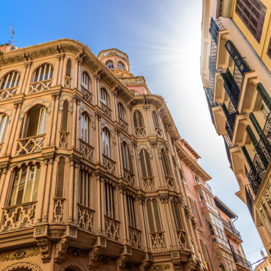 Exterior architecture of Palma de Mallorca capital