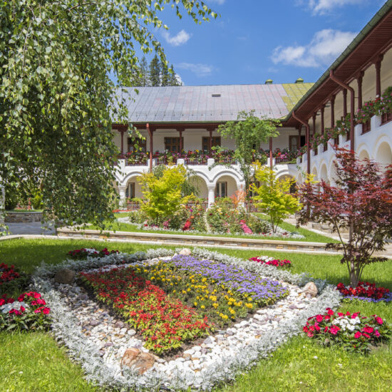 Agapia monastery summer scene