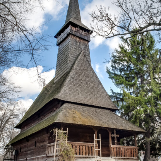 Traditional wooden rustic church in Bucharest, Romania