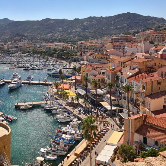 Port of Calvi (Corsica) overview from the citadel
