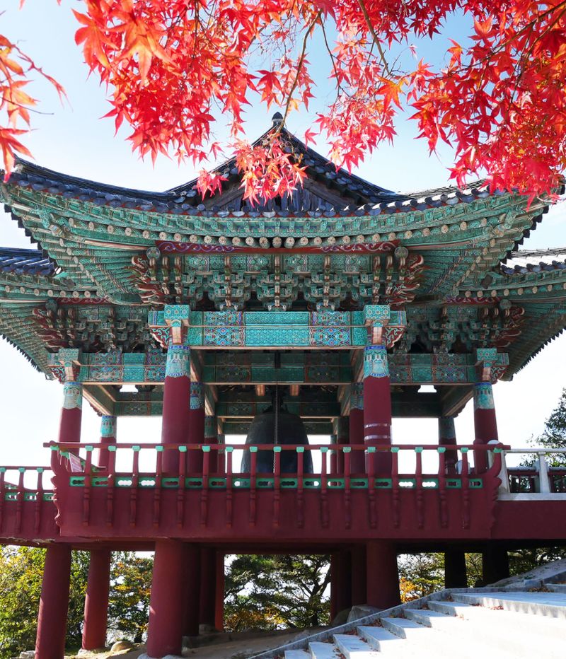 Bell pavilion at Seokguram Grotto in Gyeongju, South Korea.