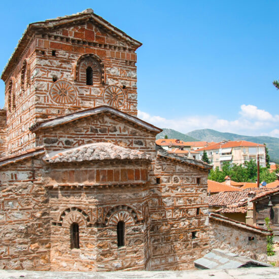 Ancient orthodox bysantine church St. Stephanos in Kastoria city, West Macedonia, Greece