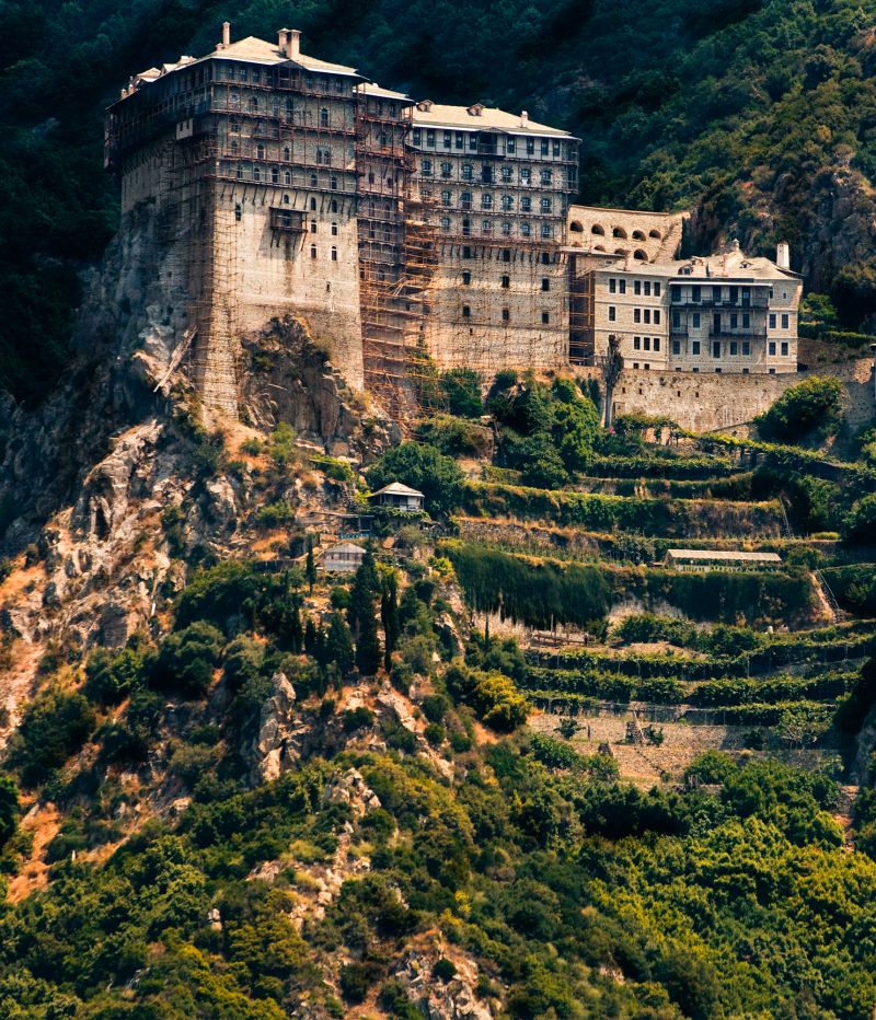 Simonos Petra monastery, Mt. Athos, Greece
