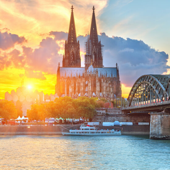 Cologne at sunset