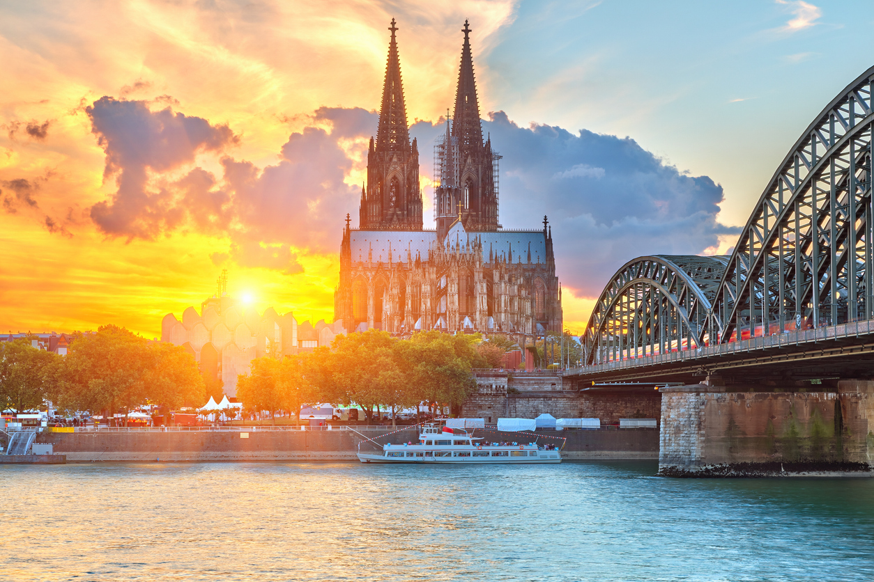 Cologne at sunset