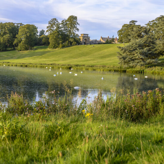 The lake in Blenheim Palace, England