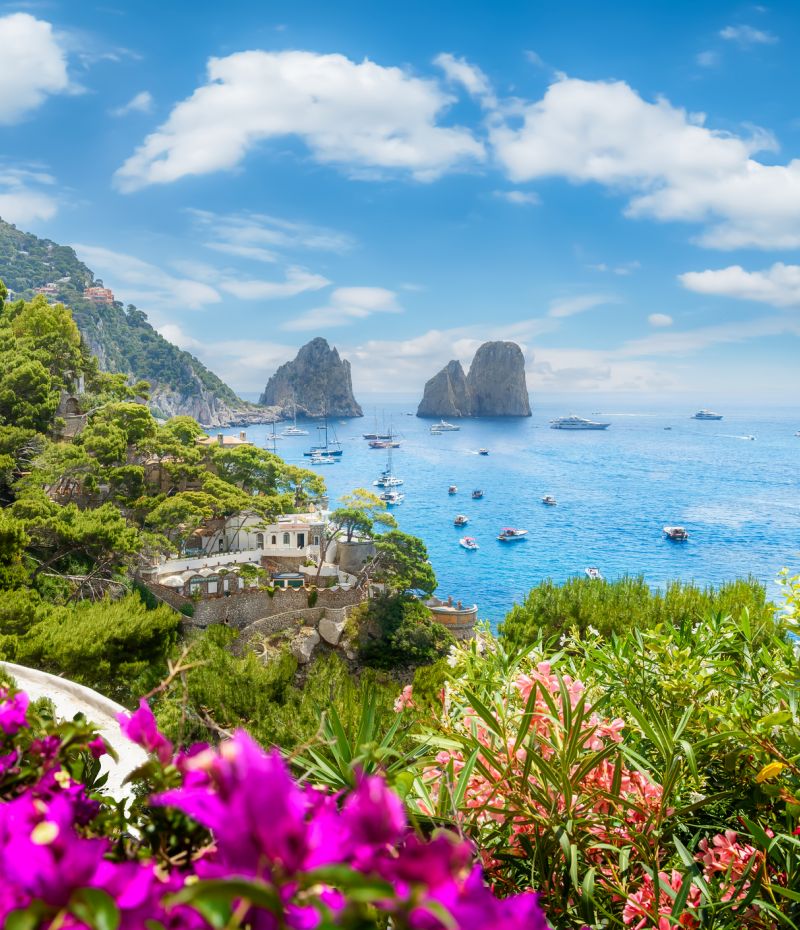 Landscape with Capri Island, Italy