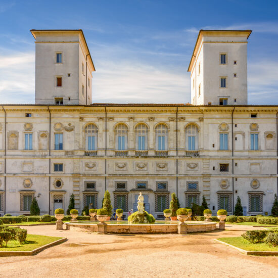 Borghese Gallery and Villa at sunset, Rome, Italy