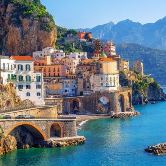 Atrani town on Amalfi coast, Sorrento, Italy