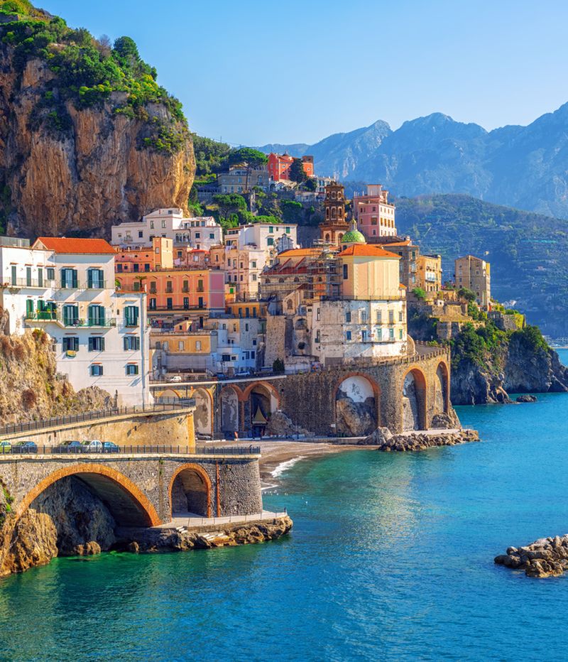 Atrani town on Amalfi coast, Sorrento, Italy