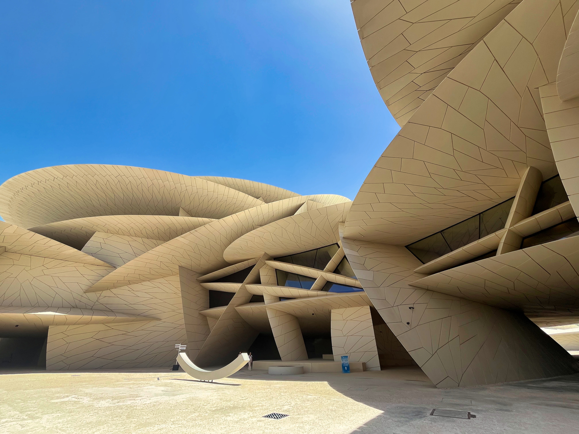 Vibrant architecture of National Museum of Qatar