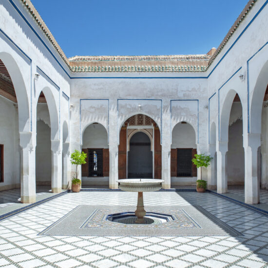 Exquisite historical site in traditional Islamic architecture, Bahia Palace, Marrakech, Morocco