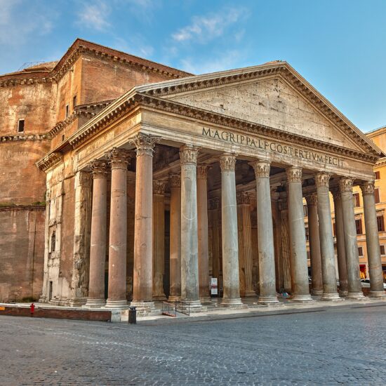 Photograph of the pantheon in Rome, Italy