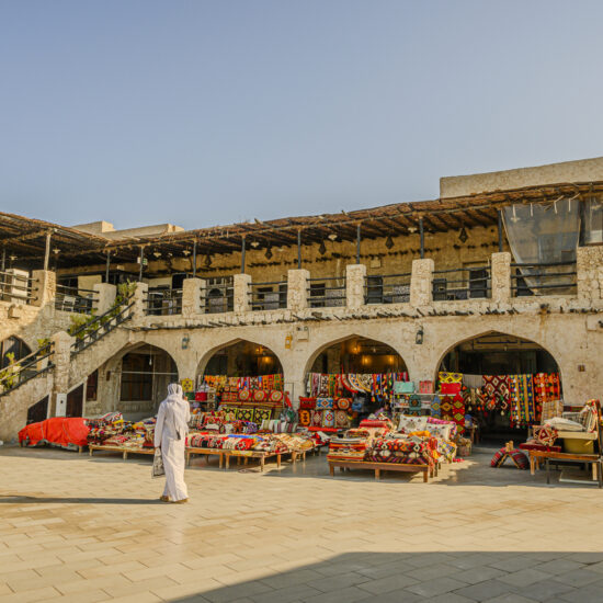 Souq Waqif area in Doha Qatar, one of the most visited areas by tourists