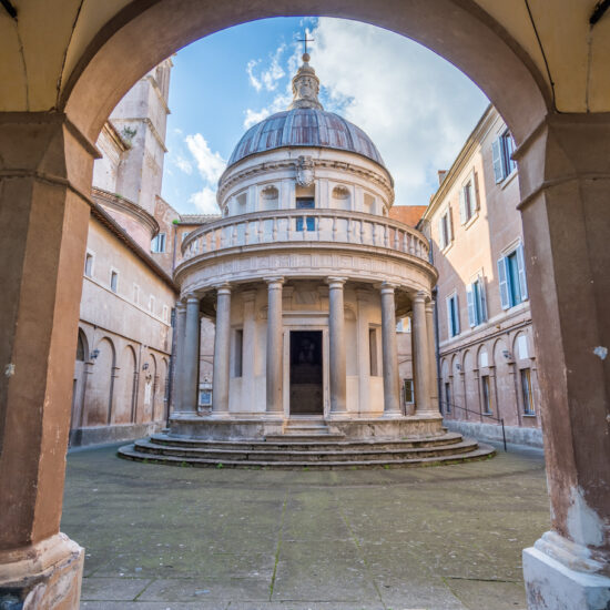 Bramante's Tempietto in the Church of San Pietro in Montorio in Rome, Italy.