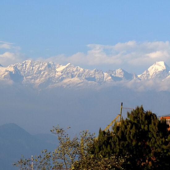 Landscape of Himalaya range from Nagarkot, Nepal