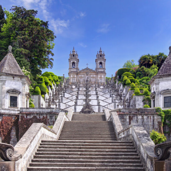 Way to Church of Bom Jesus in Braga, Portugal