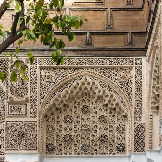 Details of Interior of Bahia palace in Marrakesh Morocco