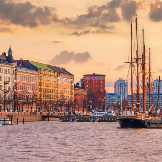 Helsinki city skyline, cityscape of Finland