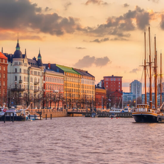 Helsinki city skyline, cityscape of Finland