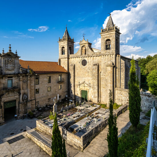 The romanesque gothic monastery of Santo Estevo de Ribas de Sil at Nogueira de Ramuin, Galicia in Spain