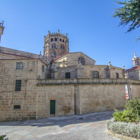 Exterior view of the back of the Cathedral of Ourense, Spain