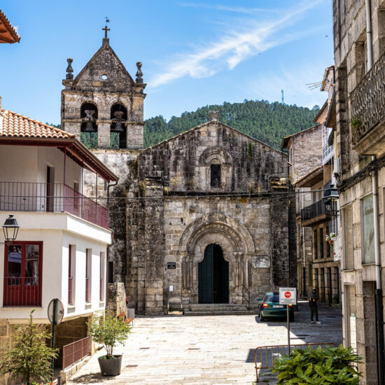 Mendicant Spanish Gothic landmark. Santo Domingo Church and Convent. Ribadavia, Spain.
