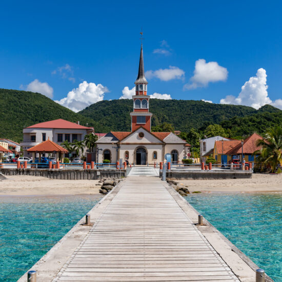 Les Anses d'Arlet, Martinique, FWI The church on the seafront