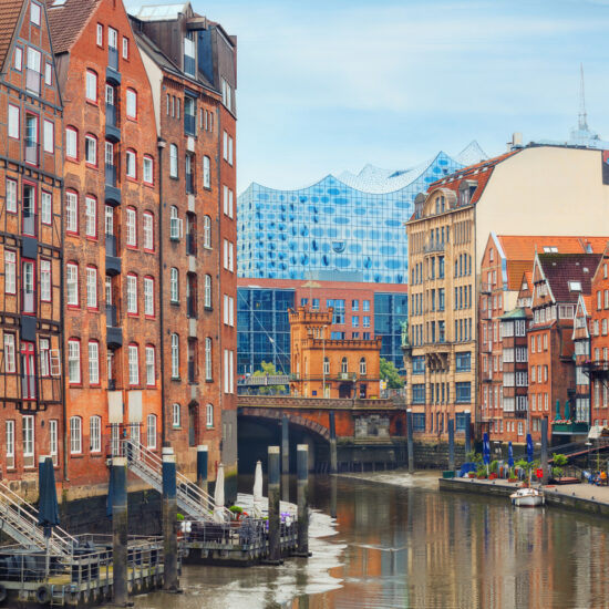 Hamburg famouse canal at Deichstrasse