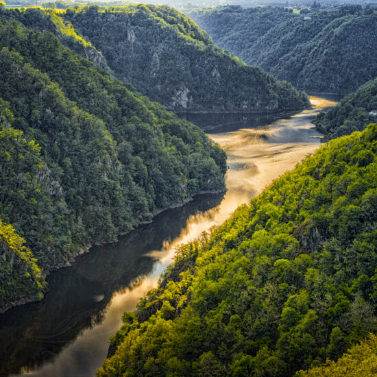Dordogne River Valley at Sunset, Sarroux St Julien, France