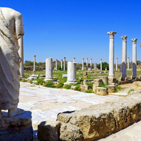 Romans ruins of the city of Salamis, near Famagusta, Northern Cyprus.