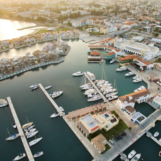 Aerial view of Limassol Marina, Cyprus