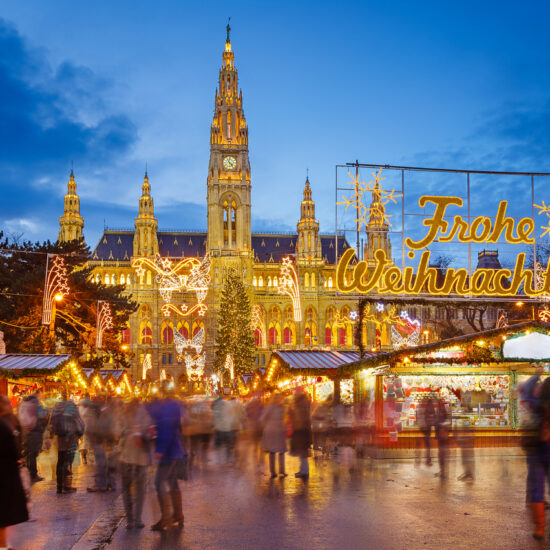 Rathaus and Christmas market in Vienna