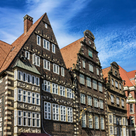 Bremen, Germany (Marktplatz). Architecture of old town
