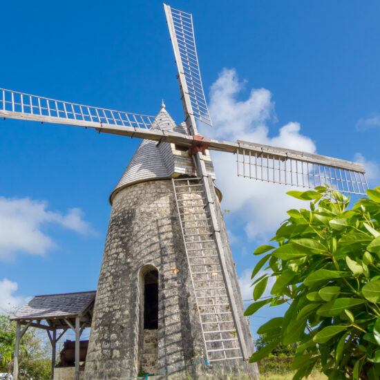 Old windmill of Bezard in Marie Galante, Guadeloupe