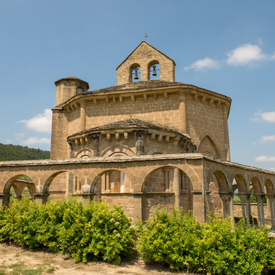 The hermitage of Santa Maria de Eunate on the road to Santiago