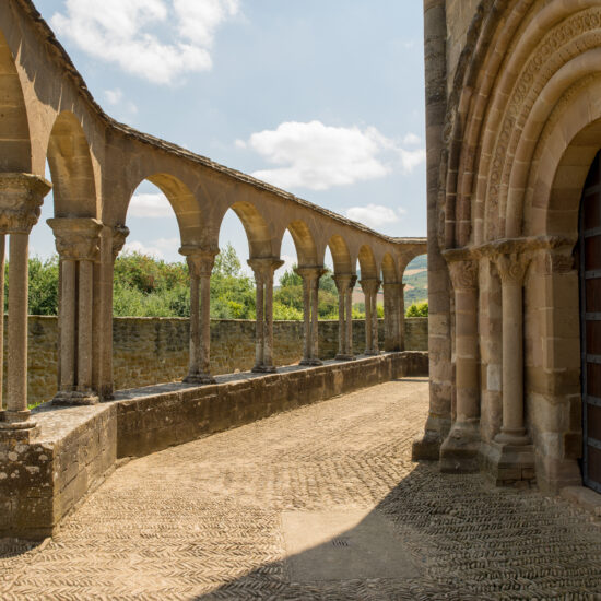 The hermitage of Santa Maria de Eunate on the road to Santiago