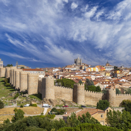 Medieval Walls in Avila, UNESCO site, Castile and Leon, Spain