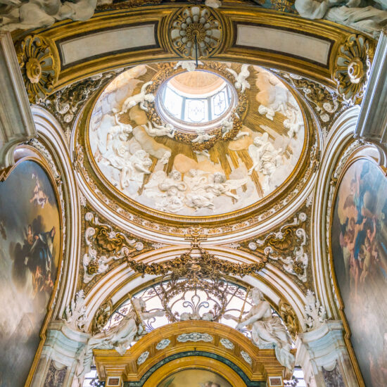 Vault in the chapel of Saint Louis of the French in Rome, Italy.