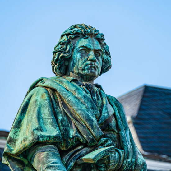 Beethoven Monument statue by Ernst Julius Hähnel in Bonn, North Rhine Westphalia, Germany