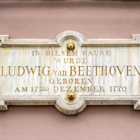 Ludwig Van Beethoven Plaque Marking His Birthplace in Bonn, Germany