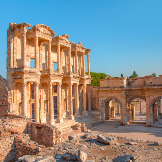 Library of Celsus in the ancient city of Ephesus