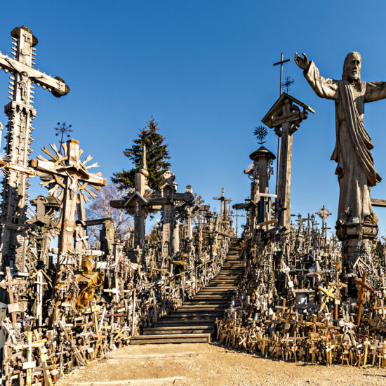 Hill of the Crosses near Siauliai city in Lithuania