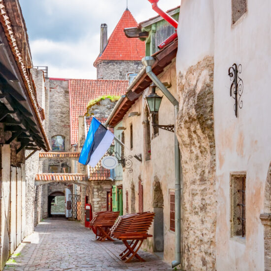 St. Catherine`s Passage in old town, Tallinn, Estonia